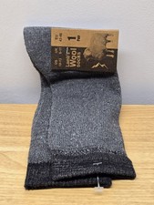NEW 1 Pair Of Mens Wool Socks US Size 10-13 Charcoal Gray