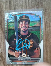 Rayner Arias Signed 2023 1st Bowman Chrome Baseball Card Giants #BCP-222 Mojo