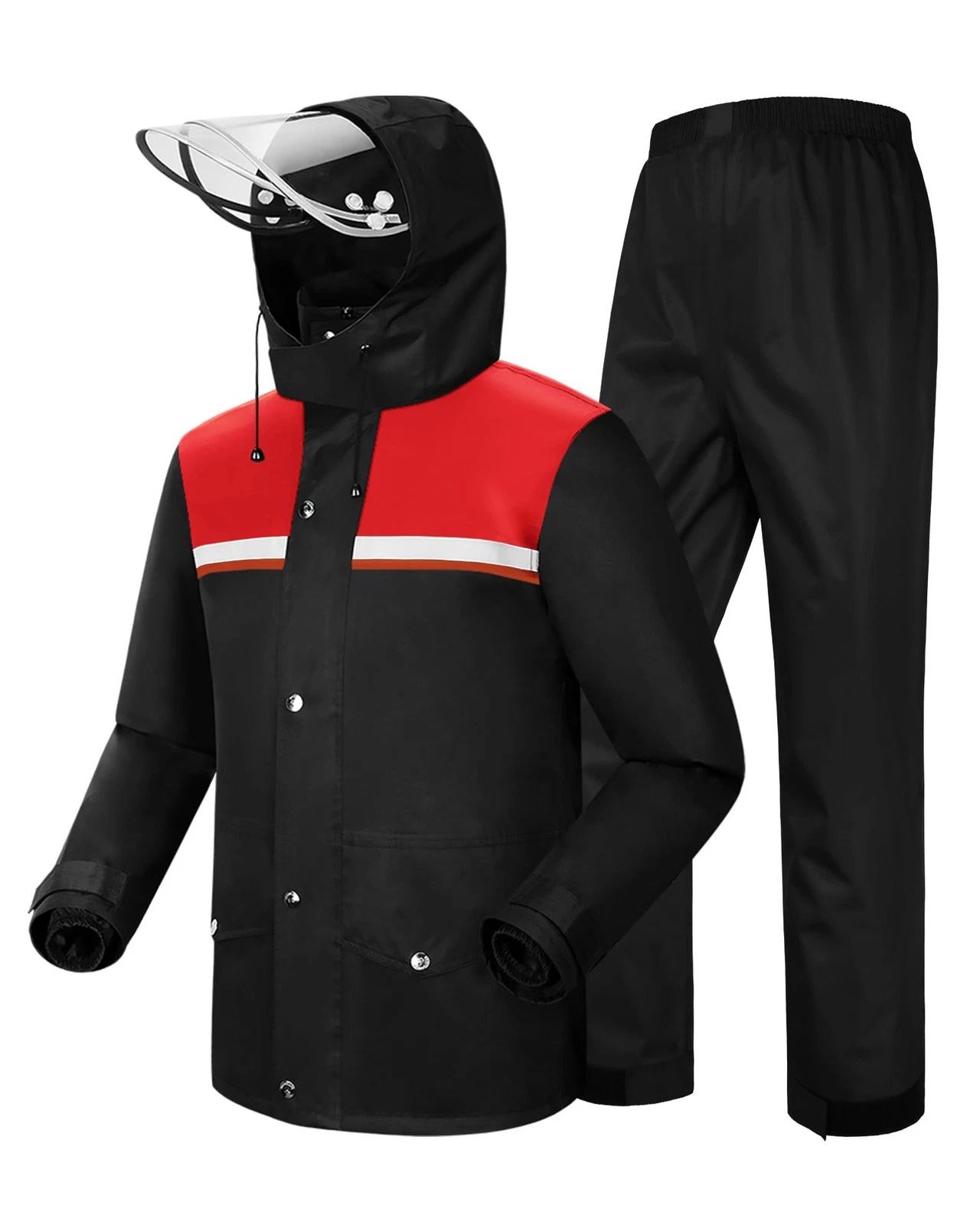 Waterproof Rain Suit Jacket and Pants HiVis Reflective Outdoor Gear