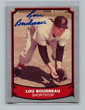1988 Pacific Legends Lou Boudreau Autograph Auto Baseball Card