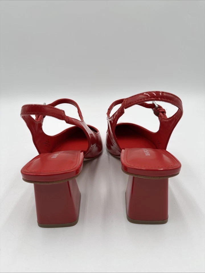 Marc Fisher Luminos Pump Tacón Bajo Bloque, Punta Mujer Color Rojo Talla 7M Foto 3 de 4