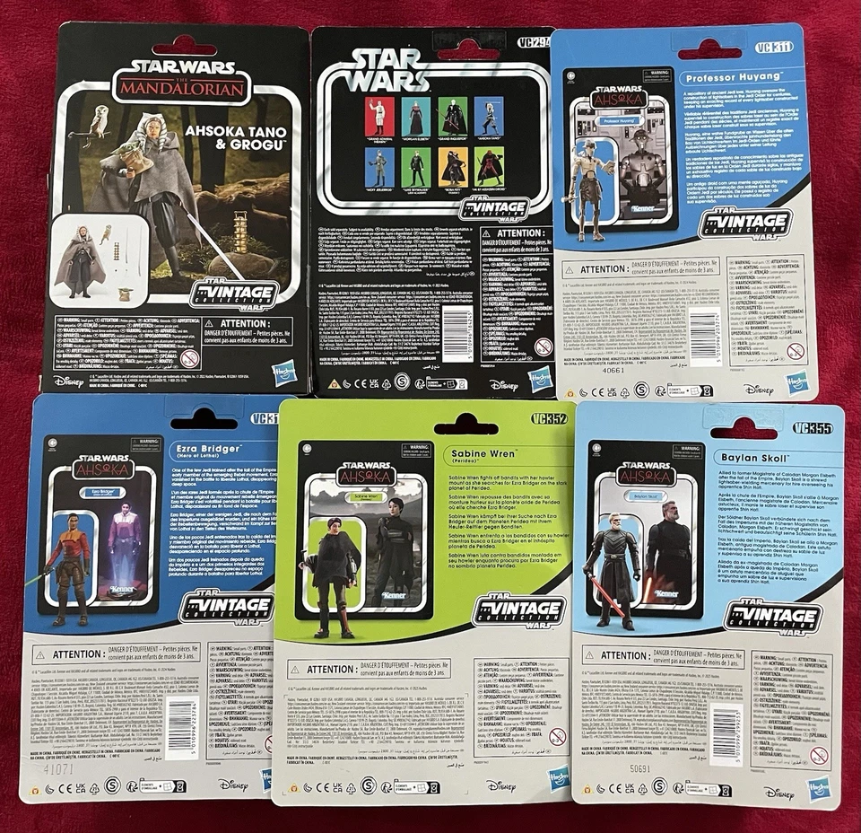 6-Новый Star Wars винтажный 3 3/4» Асока сезон 1 фигурка лот (читайте описание) - Изображение 2 из 4