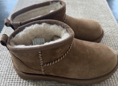 UGG x Madhappy Ultra Mini Suede Sheepskin Lined Ankle Bootie Brown US 5