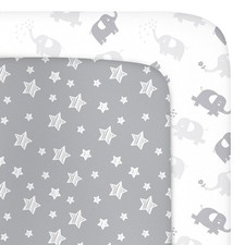 Mini Crib Sheets 38" X 24" , Fitted Portable/Mini-Crib for Boys and Girls, w...