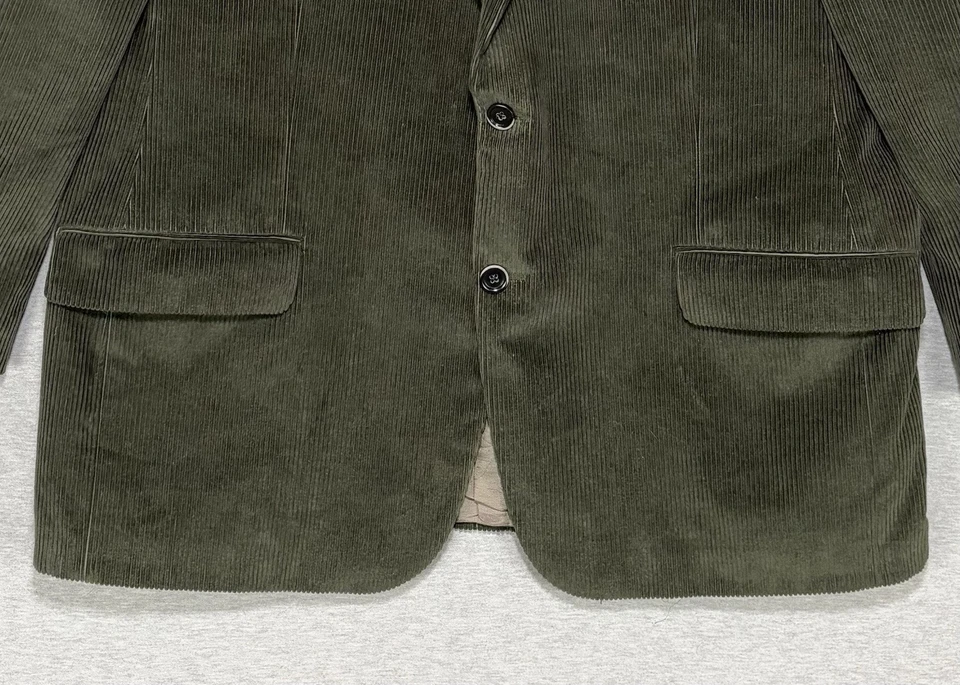 Abrigo Blazer Deportivo Hickey Freeman Pana 46 Verde Millburn II Algodón/Cachemira Foto 3 de 4