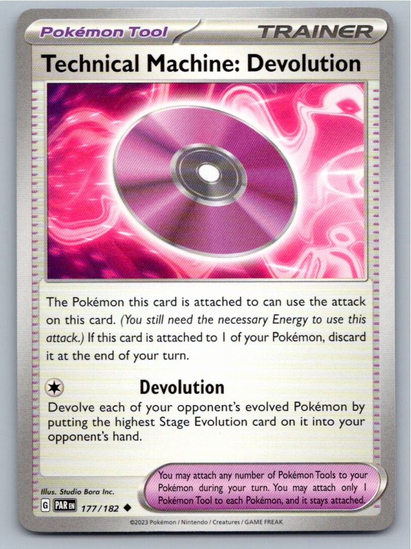 POKEMON TECHNICAL MACHINE: DEVOLUTION PARADOX RIFT 177/182 NM A42391 FREE S&H