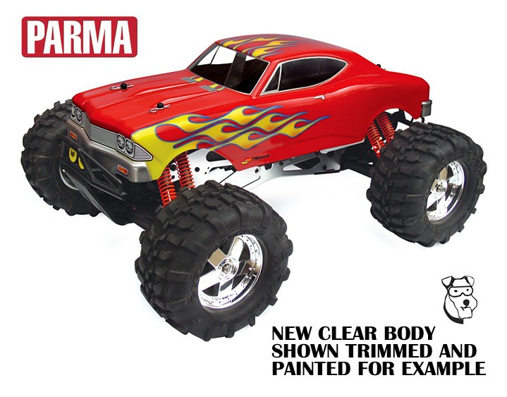 10114 - 1/10-1/8 Scale PARMA '69 Chevelle Monster Muscle CLEAR RC