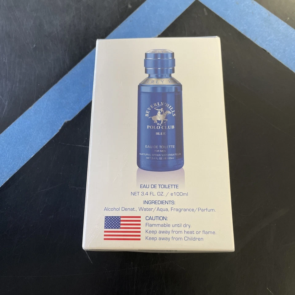 Beverly Hills Polo Club Azul Eau de Toilette Spray Hombres 3.4oz Nuevo Sellado Foto 2 de 3