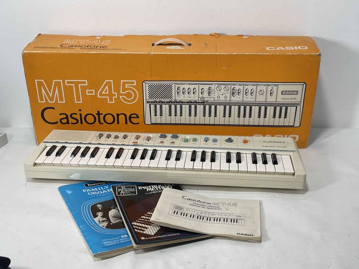 希少 CASIO Casiotone MT-45 カシオトーン 電子ピアノ Casio Casiotone Mt-45 Vintage 80s White Electric 49 Key Keyboard