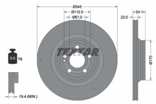 2x Bremsscheibe PRO+ TEXTAR 92307005 f&uuml;r MERCEDES X167 V167 GLS GLE C167 350 167