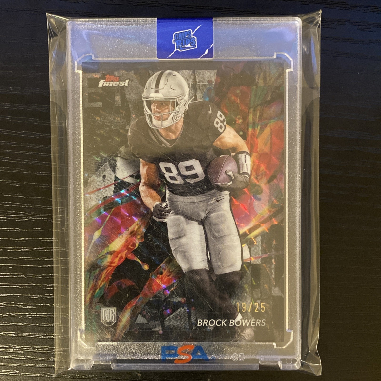 2024 Finest Black Refractor 82 Brock Bowers Rookie /25 ssp