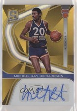 2019-20 Panini Spectra Signatures Gold Prizm /10 Micheal Ray Richardson Auto s3g