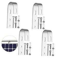 PCS Solar Panel Mounting Brackets for Balcony, Stainless Steel 4 Silver