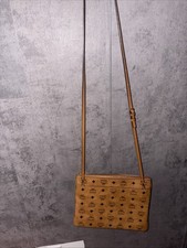 MCM Crossbody Pouch in Visetos Original - Cognac