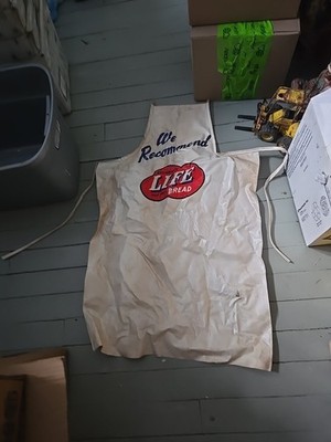 Vintage  Hathaway's Life Trade Mark Bread  Plastic  Apron