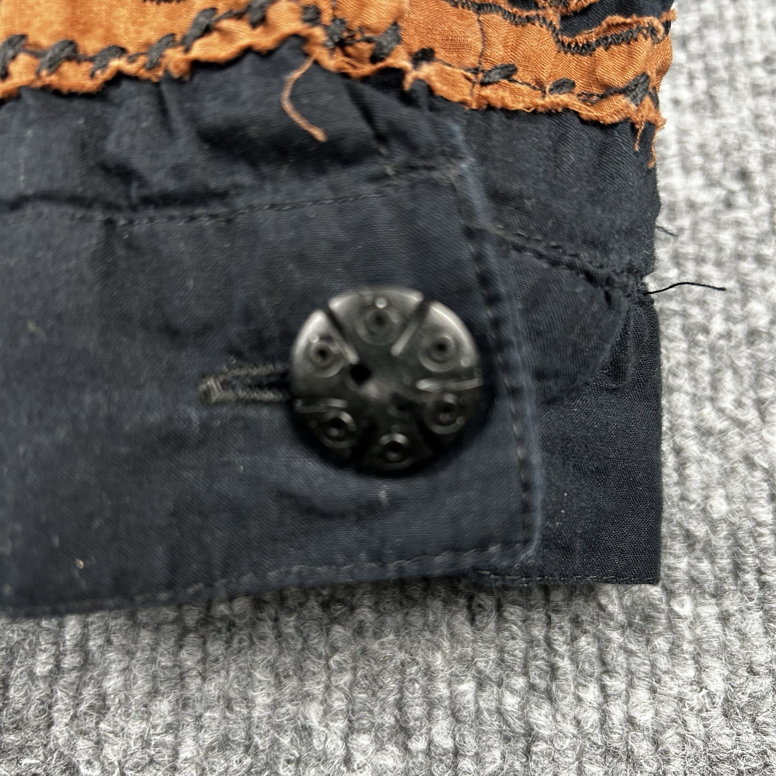 Chicos Jacket Womens 1 Boho Patchwork Cotton Embr… - image 5