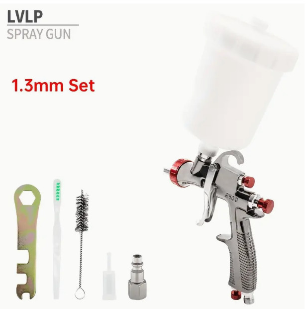 LVLP Air Spray Gun with 1.3mm Nozzle,for Primer Cars & House DIY Painting Gun