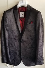 Black Velvet Jacquard Blazer 2 - 34 and 36R