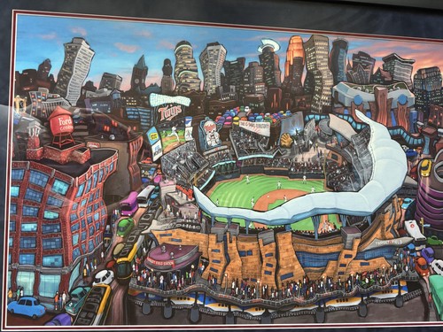 Michael Birawer Target Field Twins Art Print Framed Minneapolis Baseball Stadium - Picture 6 of 16