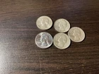 1957 washington quarter's lot of 5 coins #11