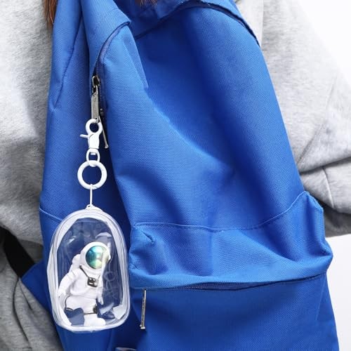 3 PCS Clear Figure Display Bag with Keychain, Small Clear Pouch Keychain, - Picture 7 of 8