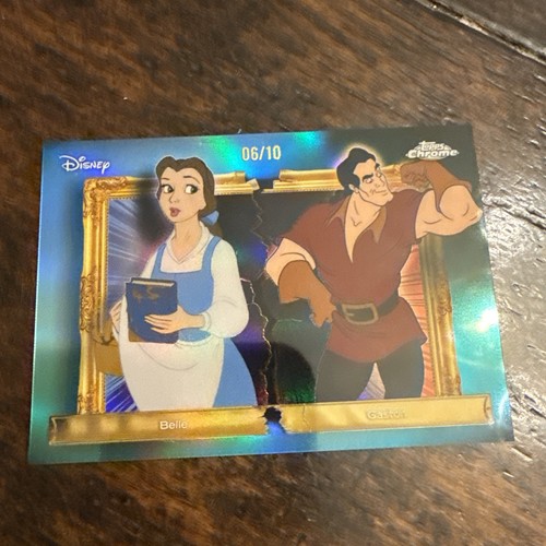 Belle / Gaston [Superfractor] #FFR-13 2026 Topps Disney Neon Family First Rivals card