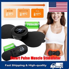 EMS Neck Massager Pulse Electric Heating Mini Portable Muscle Stimulator Patch