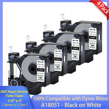 4x 1/4 A18051 Heat-Shrink Tube IND Label Tape...
