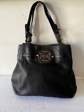 TORY BURCH AMANDA LEATHER TOTE BLACK