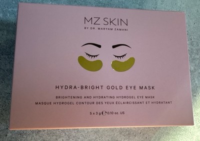 MZ SKIN HYDRA BRIGHT GOLD EYE MASK X 5 HYDRATING HYDRO GEL 5 PACK NEW IN BOX