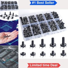 Tactile Switch 206 Pcs 10 Values 6x6 mm Momentary Push Button Assortment Kit
