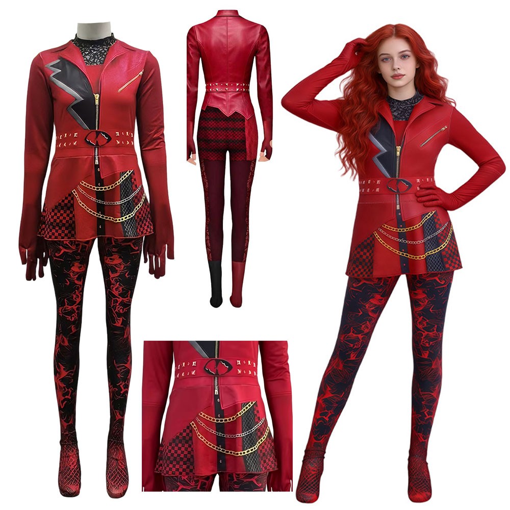 Descendants: The Rise of Red Cosplay Disfraz Rojo Halloween Carnaval Mono