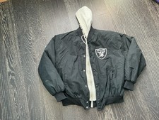 Rare Vintage 90s Chalk Line Oakland Raiders Hoodie Jacket Size Xl