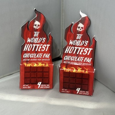 2 Pack World's Hottest Chocolate Bar: Super spicy 9 million SHU. From Vat19.
