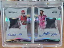 2025 Leaf History Book Patrick Mahomes Lionel Double Booked 1/1 Silver Foil