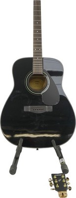 Yamaha F335 Acoustic Guitar - Black - BROKEN HEADSTOCK