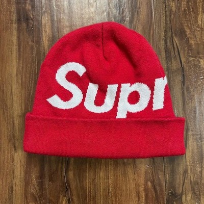 Supreme Big Logo Beanie Red FW25 | eBay