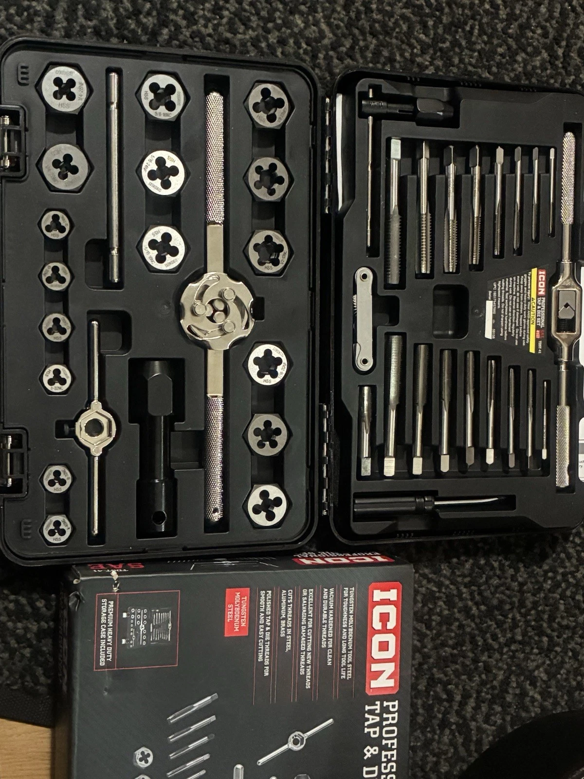 ICON TDST-41 Piece SAE Professional Tap & Die Set 59158 (NEW) FAST SHIPPING image 8