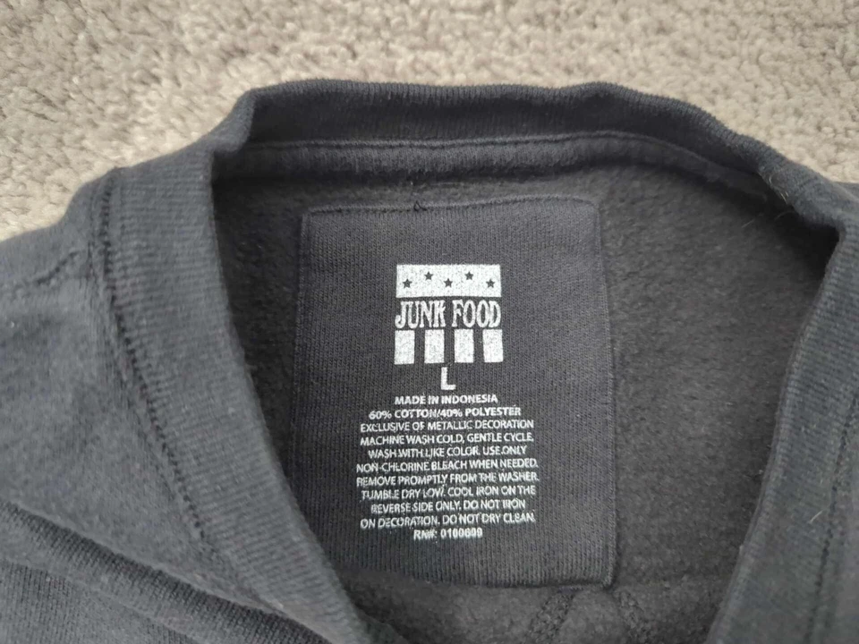 Sudadera New York Jets Para Hombre Grande NFL Comida Chatarra Negra Fútbol Foto 3 de 4