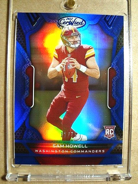 2022 Sam Howell Panini Certified Rookie Mirror Blue RC /75 MINT 🔥🔥🔥
