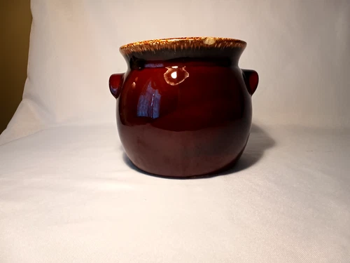 Hull Vintage Brown Drip Oven Proof Bean Pot (No Lid) USA