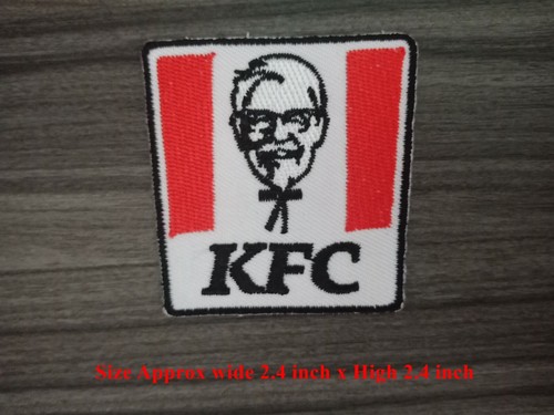 3 pcs Logo KFC Patch Embroidered Iron or Sew on Cloth/Jacket/bag/hat/Jeans/Shirt - Picture 2 of 5