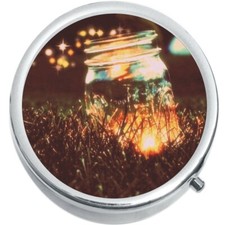 Fireflies Jar Medicine Vitamin Compact Pill Box