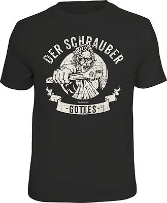 Werkstatt T-Shirt Der Schrauber Gottes lustige Sprüche-Shirts Männer-Geschenke