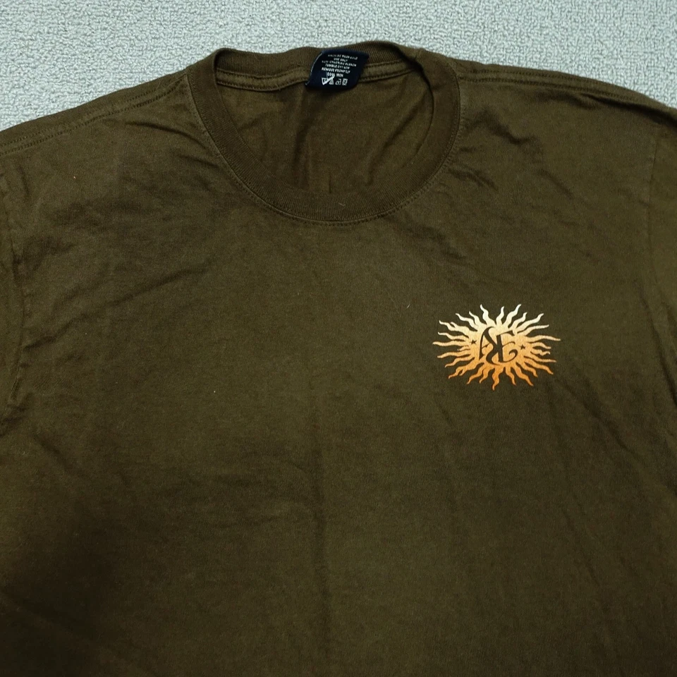  Camisa Manga Larga American Eagle Hombre Talla Mediana Marrón Naranja Freeride Festival Foto 2 de 4