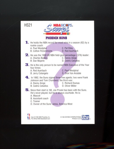 1993-94 NBA Hoops Basketball, Scoops Inserts, HS1 to HS28, U-PICK, NM/M, RB10 - Picture 38 of 50