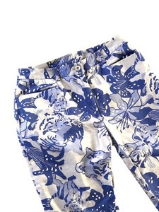 LILLY PULITZER Tiger Lily Capri Pants Blue Preppy Casual Stretch Size 2 | eBay