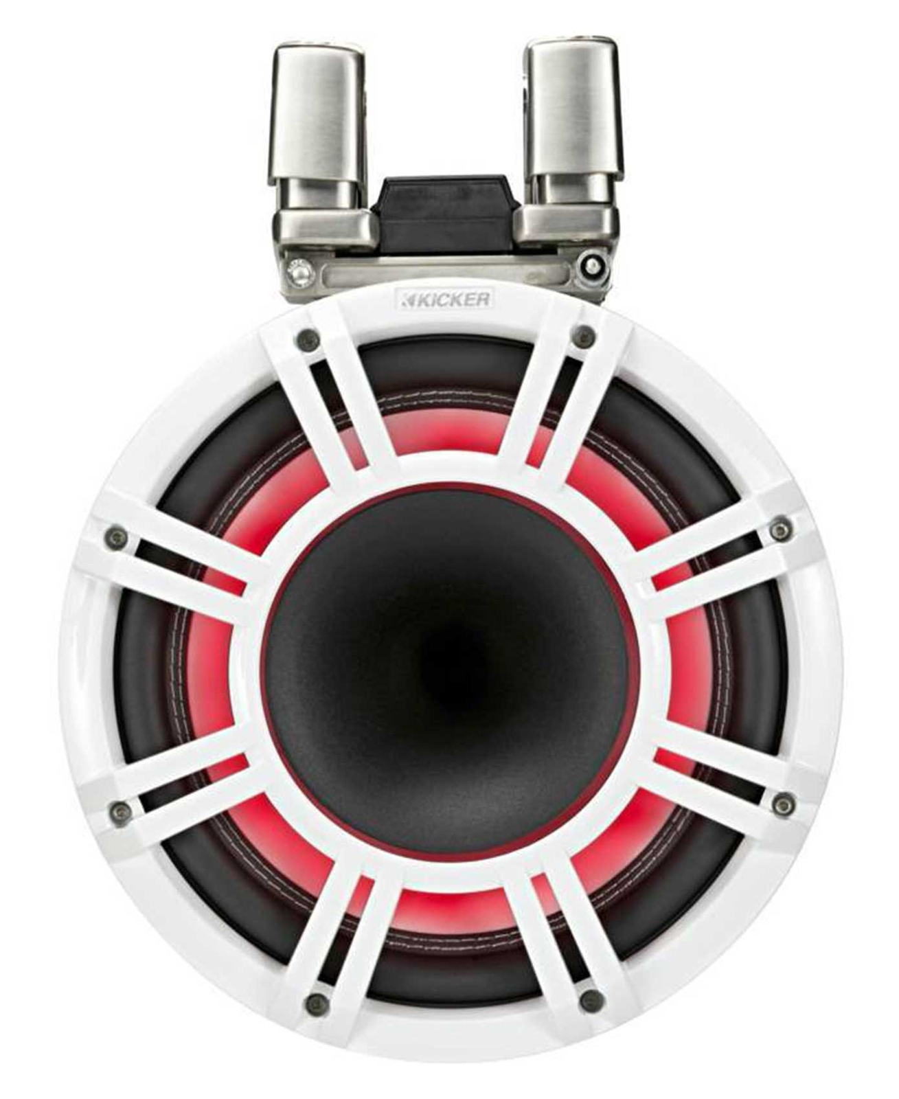 2 Колонки для вейкборда Kicker KMTC11 HLCD 11 600 Вт белые с рупорами 44KMTC114W