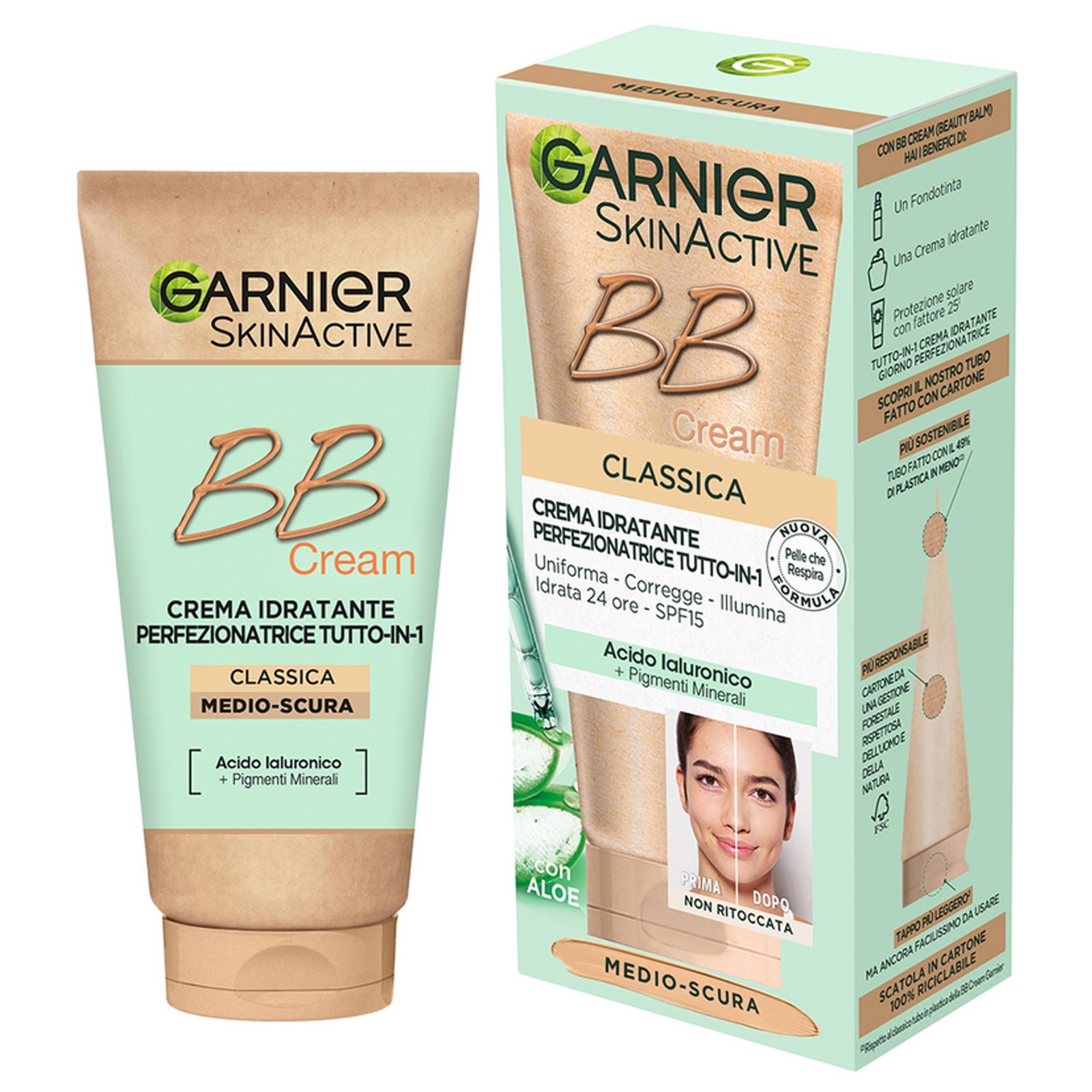 GARNIER SKINACTIVE BB CREAM CLASSICA 50ML TONALITÀ PELLE MEDIO SCURA