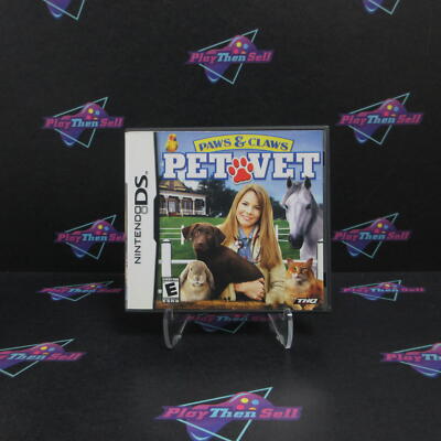 Paws & Claws Pet Vet Nintendo DS AD Complete CIB - (See Pics)